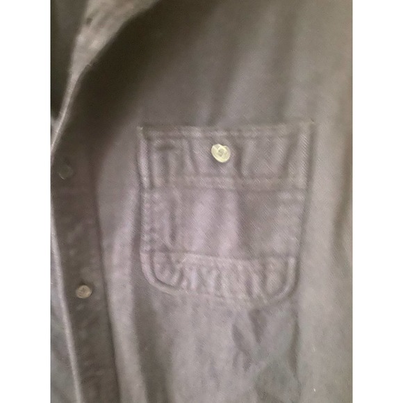 Nordstrom Men's Shop Large Navy flannel Button Up Regular fit - Picture 4 of 5